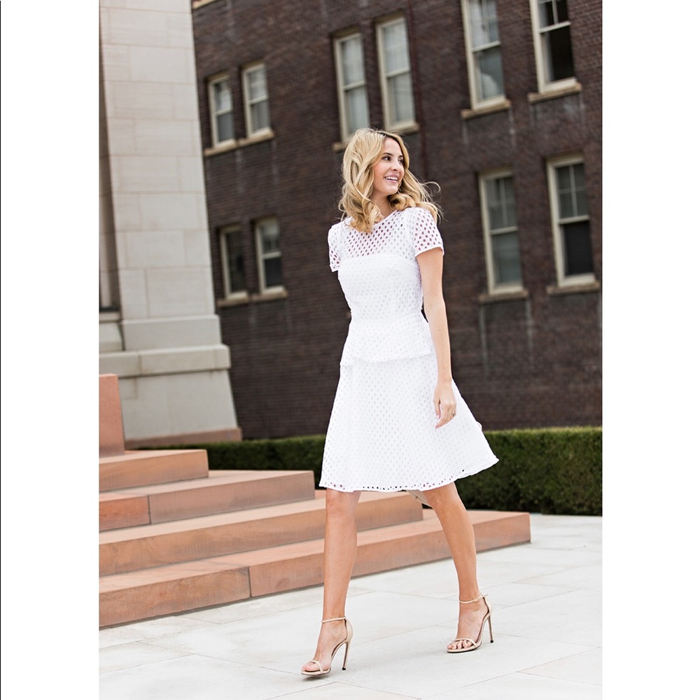 BANANA REPUBLIC Eyelet Peplum Dress - Picture 3 of 6